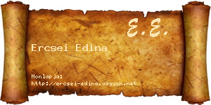 Ercsei Edina névjegykártya